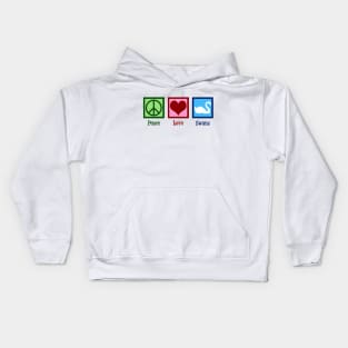 Peace Love Swans Kids Hoodie